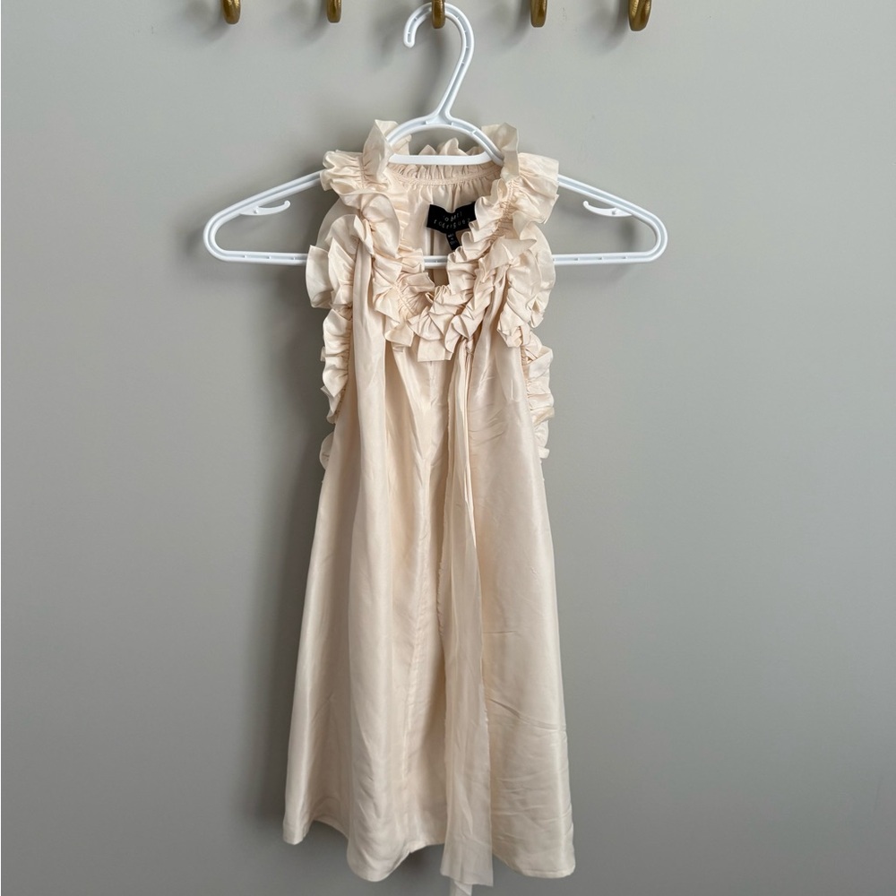 Robert Rodriguez Cream Ruffle Kids Dress
